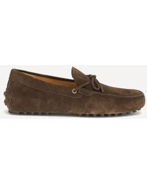 Tod's Gommino Bubble Suede Boat Loafers - Brown