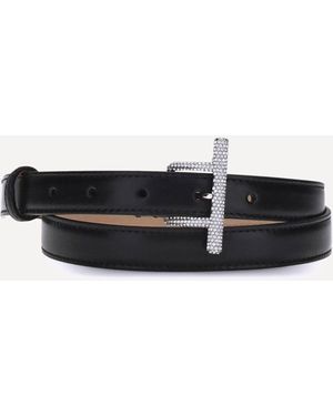 McQueen Leather Belt - White