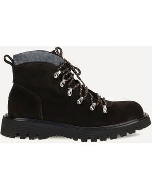 Fratelli Rossetti Suede Lace-Up Boots - Black
