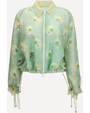 Fendi Organza Lace Jacket - Green