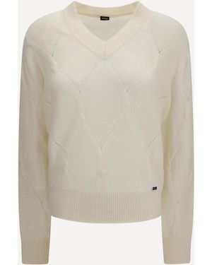 Kiton V Neck Jumper - White