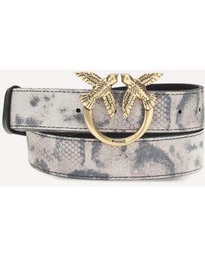 Pinko Python Print Belt - White