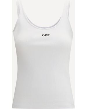 Off-White c/o Virgil Abloh Off Stamp Rib Tank Top - White