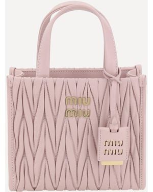 Miu Miu Matelassé Shoulder Bag - Pink