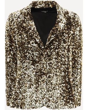 Ella Single-Breasted Jacket With Sequins - Metallic