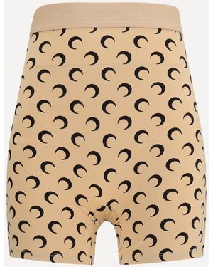 Marine Serre Technical Stretch Fabric Shorts - Natural