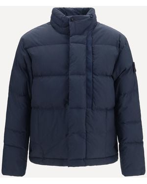 Stone Island Giacca Cotton Nylon Tela - Blu