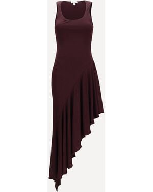 Alaïa Asymmetric Fluid Jersey Dress - Purple