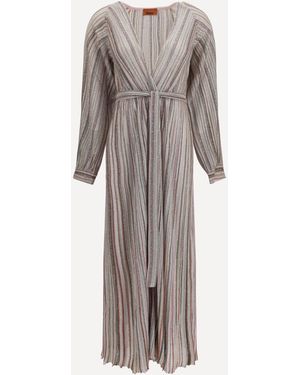 Missoni Long Sequin Cardigan Dress - Natural