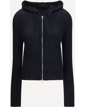 Our Legacy Alpaca-Blend Zip-Up Hoodie - Blue