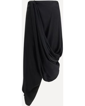 Margiela Asymmetric Midi Skirt - Black