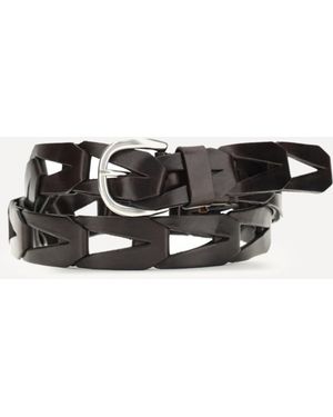 P.A.R.O.S.H. P. A.R. O.S. H. Woven Leather Belt - White