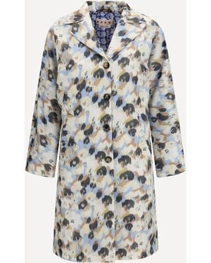 Marni Printed Button Parka Coat - White