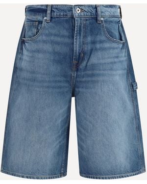 7FOR Wide-Leg Shorts - Blue