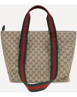 Gucci Small Gg Motif Tote Bag - Natural