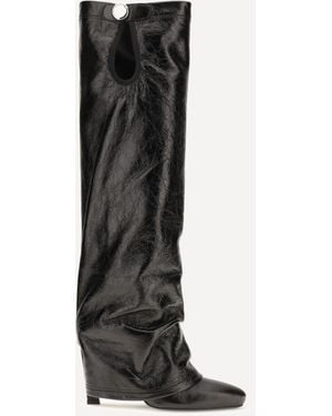 The Attico Knee-High Eco-Leather Boots - Black