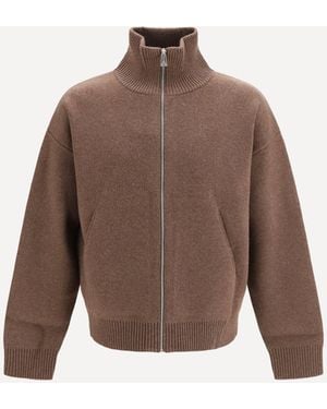 Axel Arigato Core Wool Zip-Up Sweater - Brown