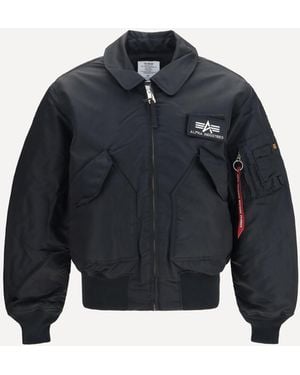 Alpha Industries Cwu-45 Heritage Bomber Jacket - Blue