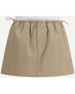 Alexander Wang Drawstring Mini Skirt - Natural