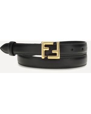 Fendi Ff Logo Belt - White