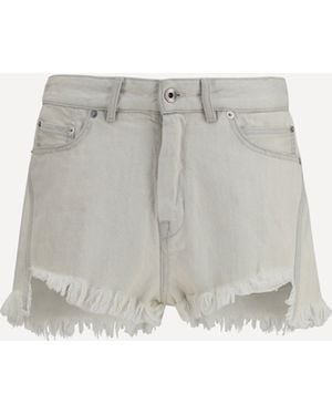 Rick Owens Shorts Temple Bias Cutoffs - Grey