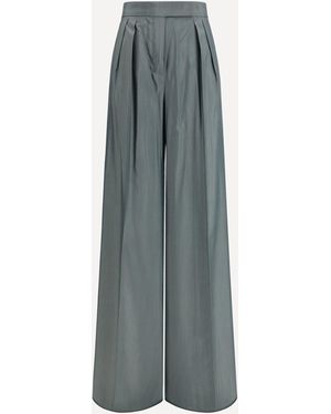 Max Mara Virgin Wool Trousers - Blue