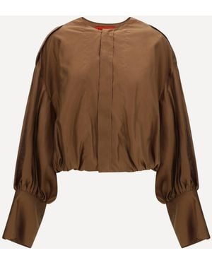 THE LATEST Diana Lightweight Muslin Shirt - Brown