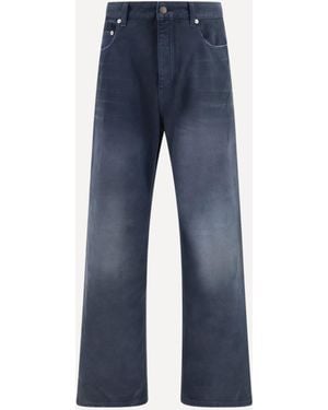 Balenciaga Wide-Leg Denim Jeans - Blue
