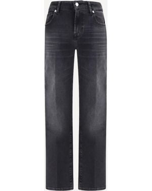 7FOR Calie Straight Ankle Jeans - Blue