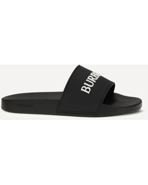 Burberry Logo Slippers - White
