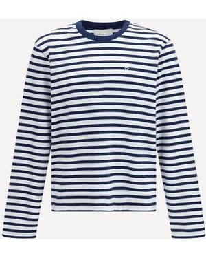 Ami Paris Ami De Coeur Marinière Long-Sleeve T-Shirt - Blue