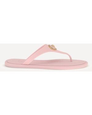Versace Rubber Thong Sandals - Pink