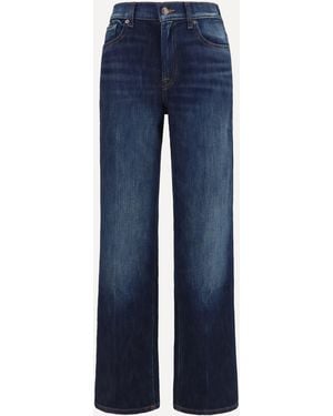 7FOR Straight-Leg Vintage Wash Jeans - Blue