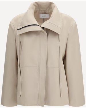 Lardini High-Collar Jacket - Natural