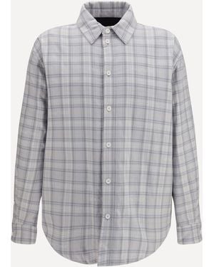 Off-White c/o Virgil Abloh Padded Flannel Jacket - Grey
