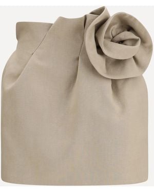 Magda Butrym Linen Mini Skirt - Natural