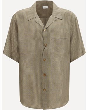 Saint Laurent Silk Satin Shirt - Natural
