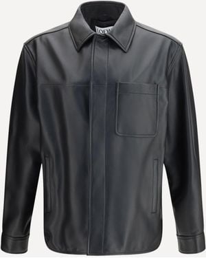 Loewe Leather Jacket - Grey