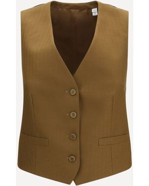Burberry Textured Wool And Mohair Sleeveless Vest - Green