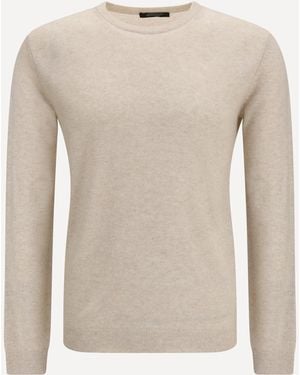 Aragona Cashmere Maglione Girocollo - Bianco
