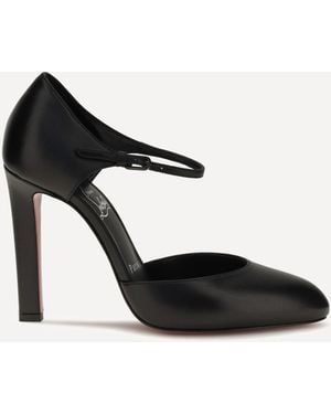 Christian Louboutin Fanny Demie Leather Court Shoes - Black