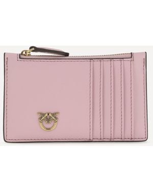 Pinko Leather Card Holder - Pink
