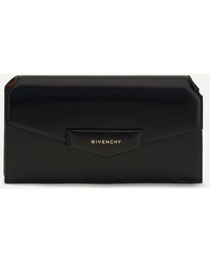 Givenchy Antigona Box Leather Pouch With Chain - Black
