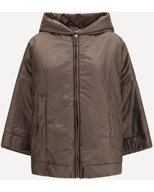 Max Mara Giacca Imbottita Con Cappuccio - Marrone