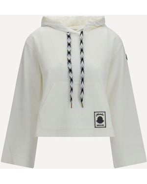 Moncler Cotton Blend Hoodie - White