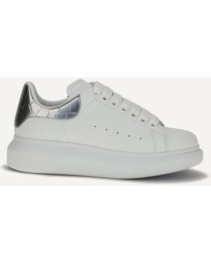 McQueen Leather Trainers - White