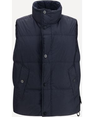 Stone Island Crinkle Reps Ny Padded Vest - Blue