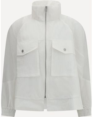 Pinko Beth Jacket With Transparent Inserts - Gray