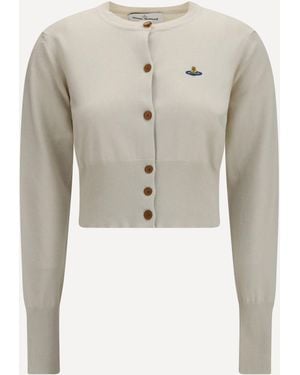 Vivienne Westwood Bea Crop Cardigan - Natural