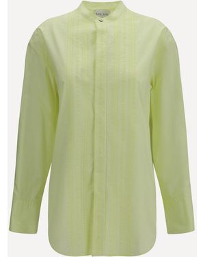 forte_forte Forte_Forte Les Fleurs Embroidery Shirt - Green